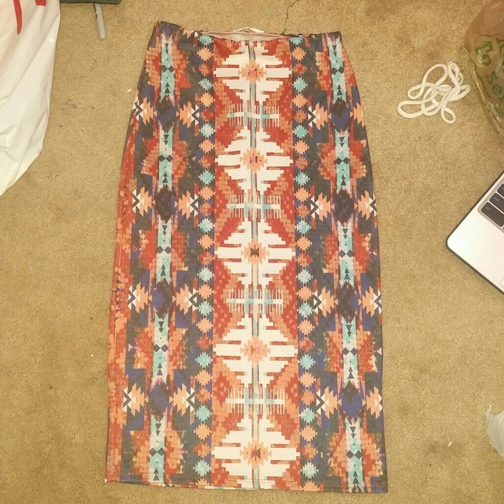 High Waisted Tribal Skirt, Persaya